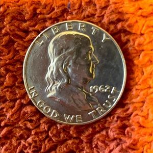 1962 RARE authentic silver half dollar